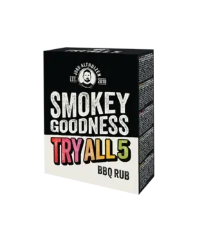 Smokey Goodness Smokey Goodness – BBQ Rub Probieren Sie alle 5