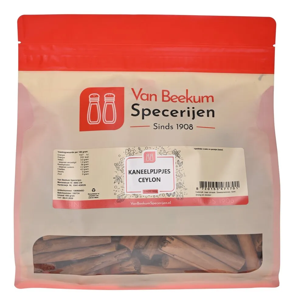 Van Beekum Specerijen Kaneelpijpjes Ceylon Van Beekum Specerijen Kaneelpijpjes Ceylon