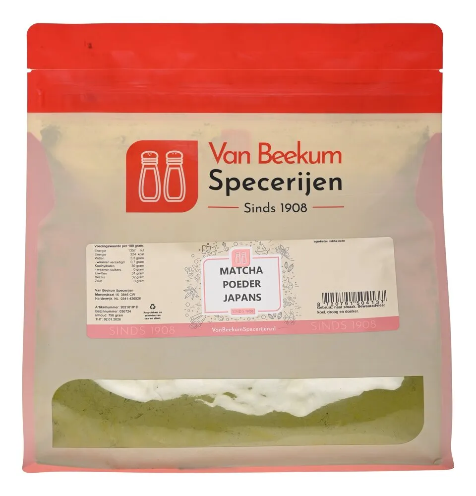 Van Beekum Specerijen Matcha Poeder Japans Van Beekum Specerijen Matcha Poeder Japans