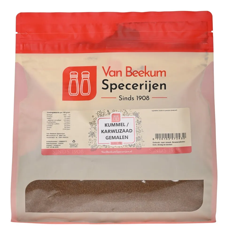 Van Beekum Specerijen Kummel / Karwijzaad Gemalen Van Beekum Specerijen Kummel / Karwijzaad Gemalen