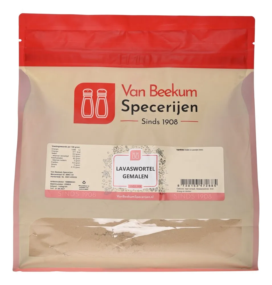 Van Beekum Specerijen Lavaswurzel, gemahlen