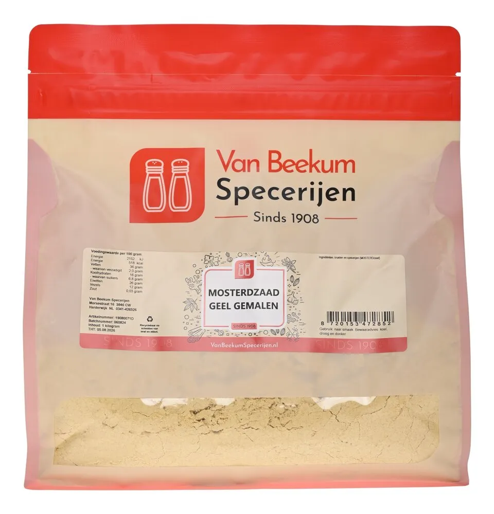 Van Beekum Specerijen Mosterdzaad Geel Gemalen Van Beekum Specerijen Mosterdzaad Geel Gemalen