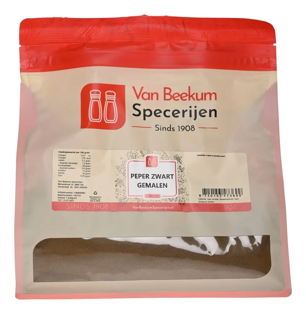 Van Beekum Specerijen Peper Zwart Gemalen Van Beekum Specerijen Peper Zwart Gemalen