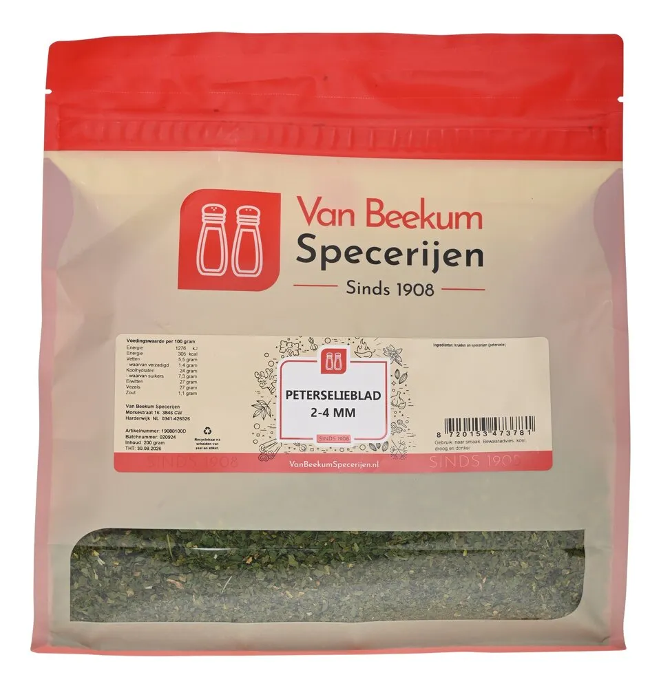 Van Beekum Specerijen Peterselieblad 2-4 mm Van Beekum Specerijen Peterselieblad 2-4 mm