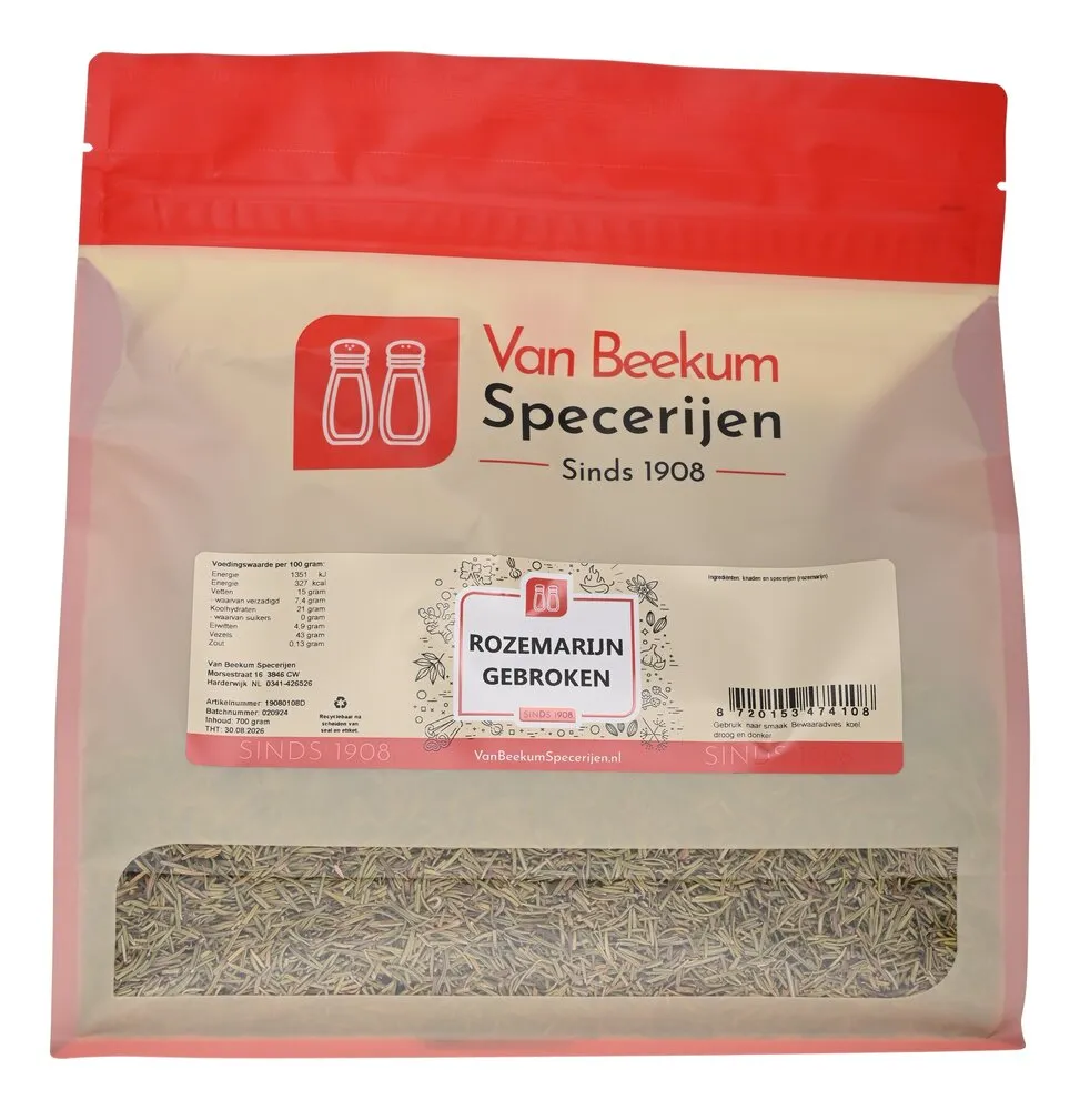 Van Beekum Specerijen Rozemarijn Gebroken Van Beekum Specerijen Rozemarijn Gebroken