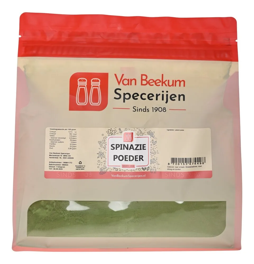 Van Beekum Specerijen Spinazie Poeder / Spinaziepoeder Van Beekum Specerijen Spinazie Poeder / Spinaziepoeder