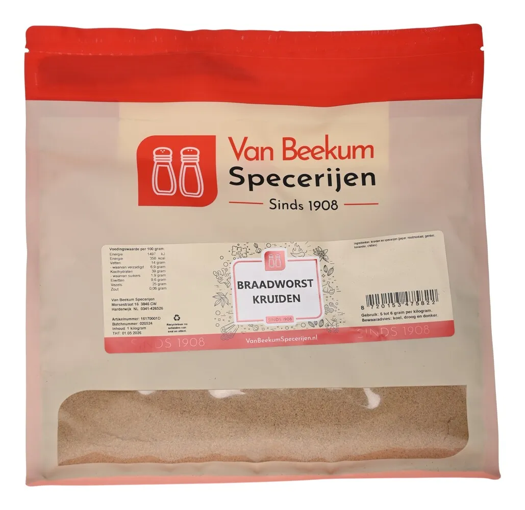 Van Beekum Specerijen Braadworst Kruiden