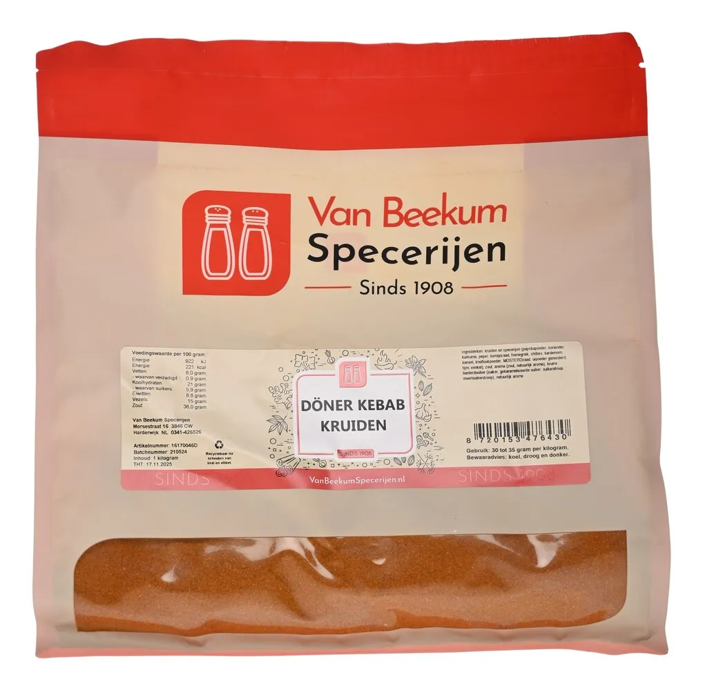 Van Beekum Specerijen Döner Kebab Kräuter