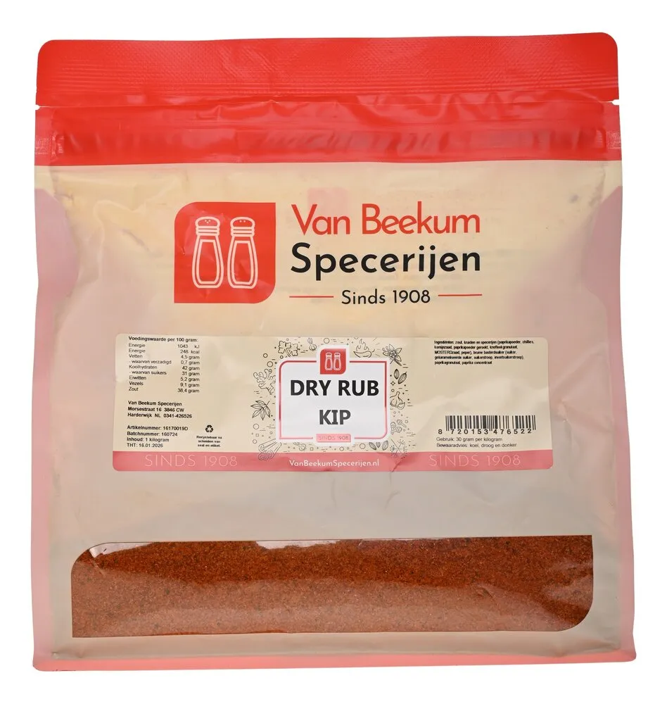 Van Beekum Specerijen Dry Rub Hähnchen