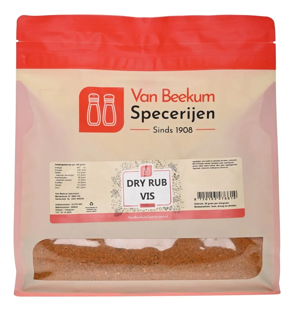 Van Beekum Specerijen Dry Rub Vis Van Beekum Specerijen Dry Rub Vis