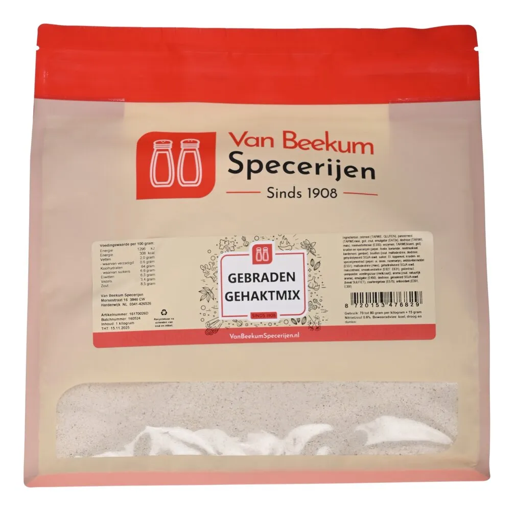 Van Beekum Specerijen Gebraden Gehaktmix Van Beekum Specerijen Gebraden Gehaktmix