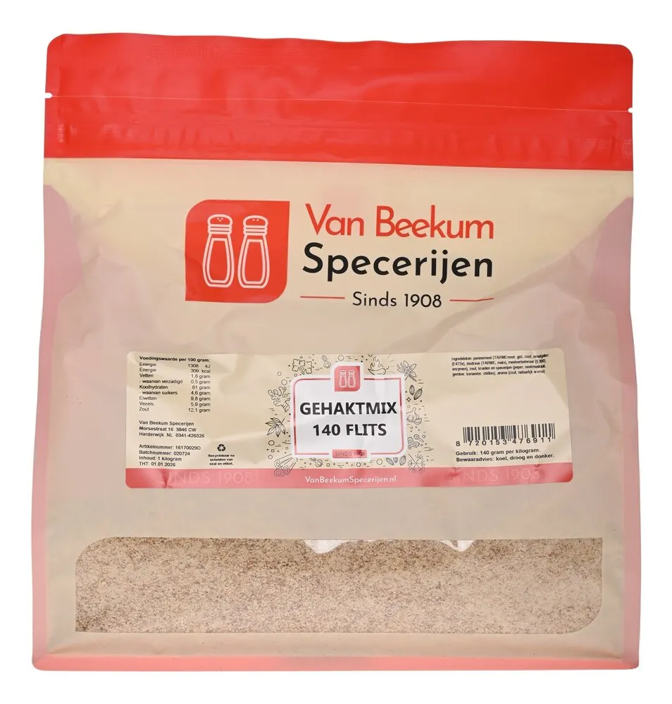 Van Beekum Specerijen Gehaktmix 140 (flits) Van Beekum Specerijen Gehaktmix 140 (flits)