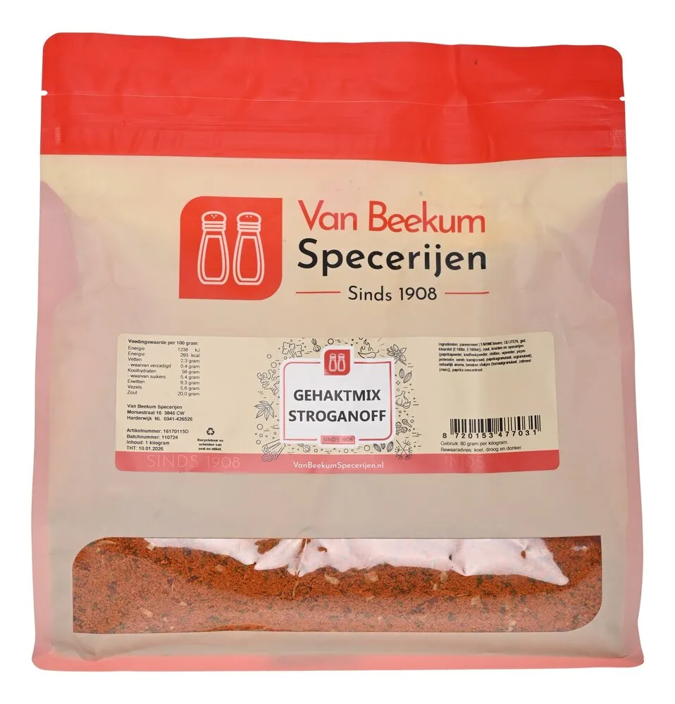 Van Beekum Specerijen Gehaktmix Stroganoff Van Beekum Specerijen Gehaktmix Stroganoff
