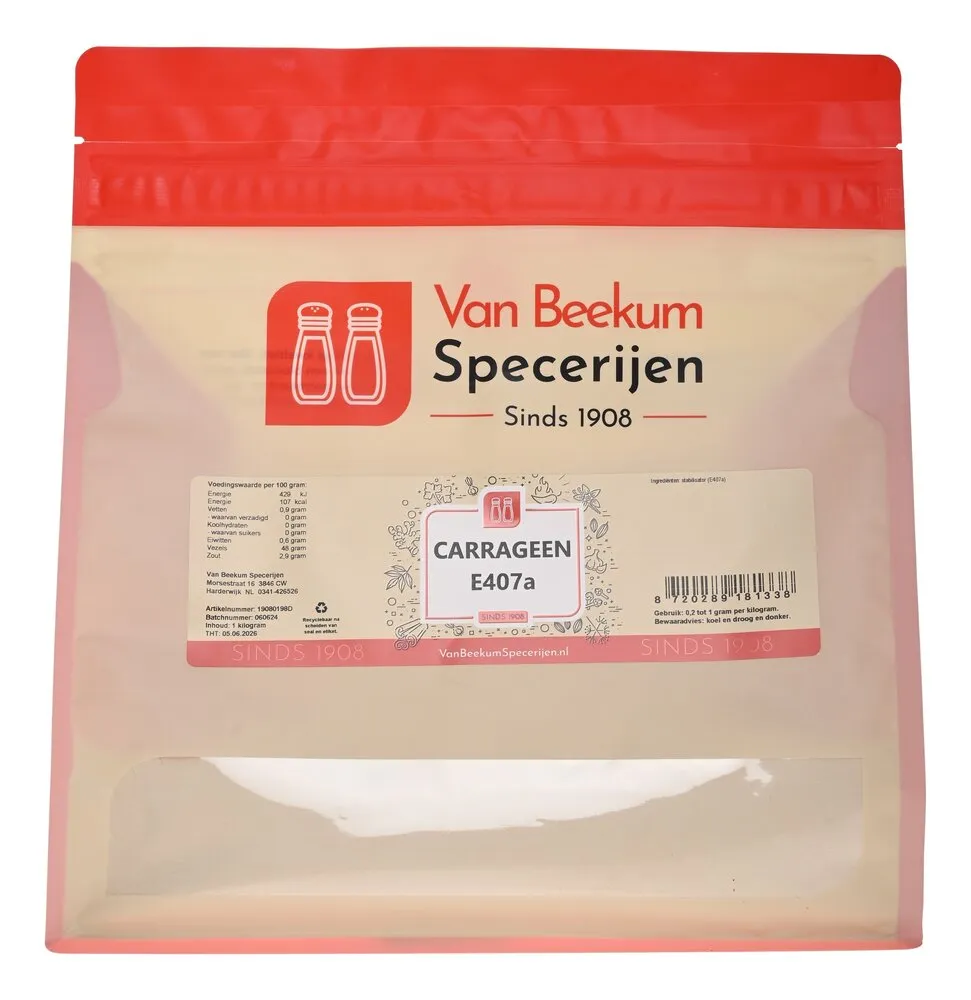 Van Beekum Specerijen Carrageen E407a Van Beekum Specerijen Carrageen E407a