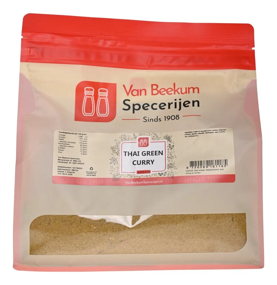 Van Beekum Specerijen Thai Green Curry Kruiden