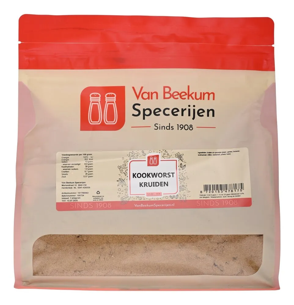 Van Beekum Specerijen Kookworst Kruiden Van Beekum Specerijen Kookworst Kruiden