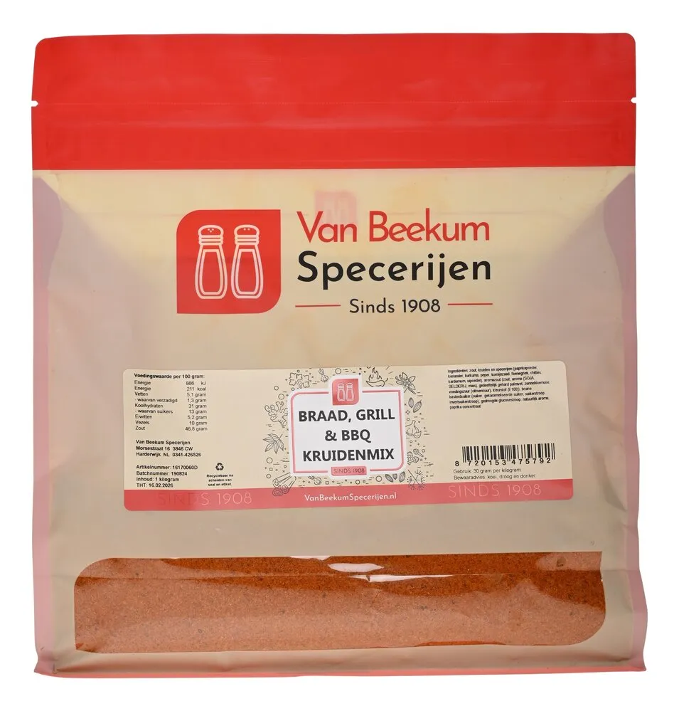 Van Beekum Specerijen Braad, Grill & BBQ Kruidenmix Van Beekum Specerijen Braad, Grill & BBQ Kruidenmix