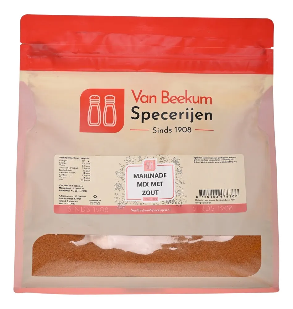 Van Beekum Specerijen Marinadenmischung mit Salz