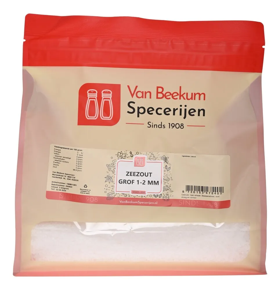 Van Beekum Specerijen Meersalz, grobkörnig, 1–2 mm
