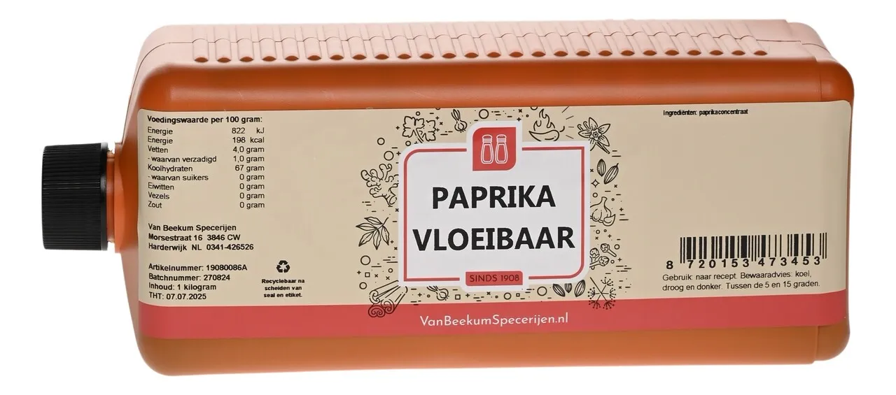 Van Beekum Specerijen Paprika Vloeibaar 3300 CU Van Beekum Specerijen Paprika Vloeibaar 3300 CU
