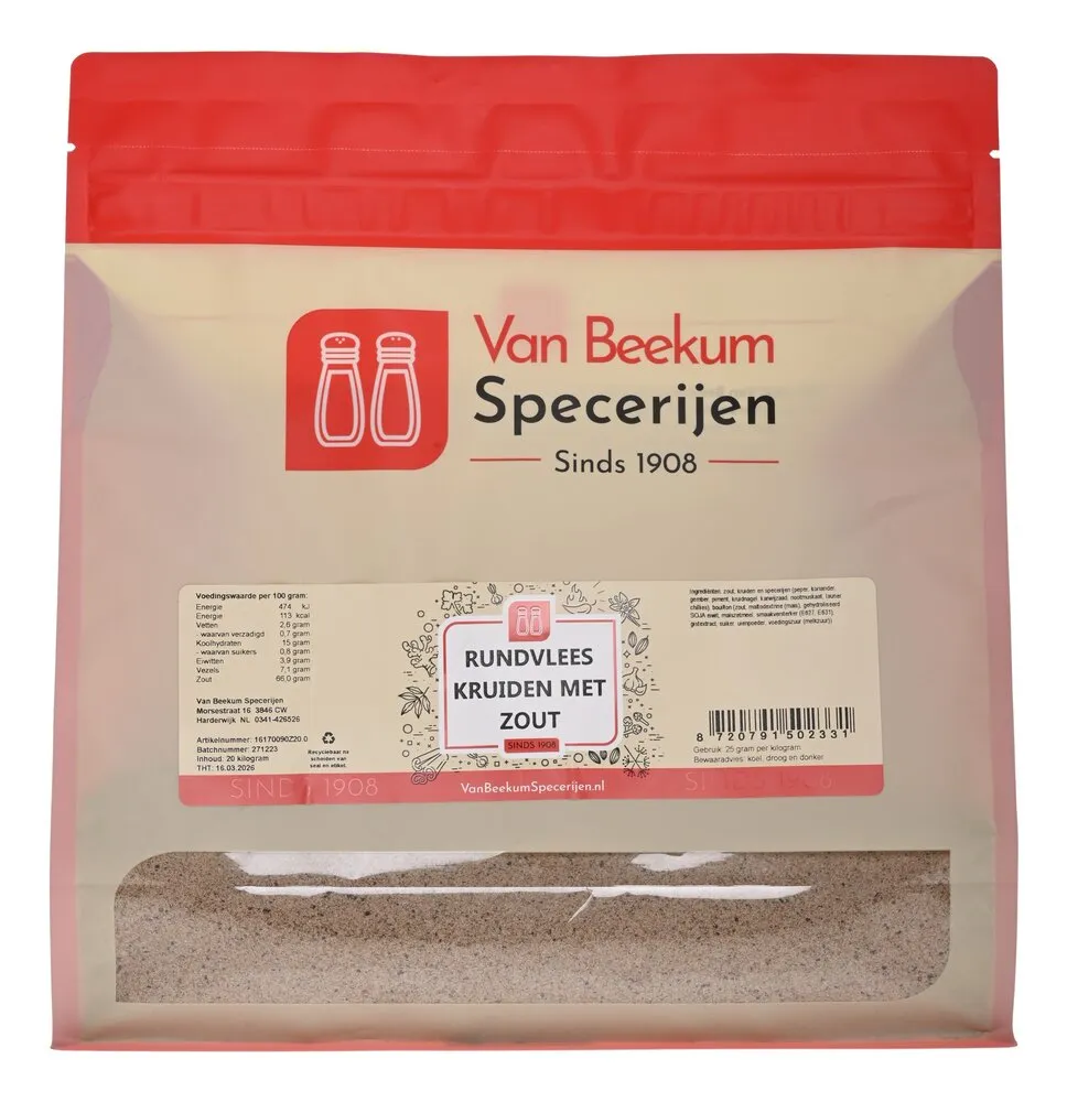 Van Beekum Specerijen Rindfleischgewürz mit Salz Van Beekum Specerijen Rindfleischgewürz mit Salz