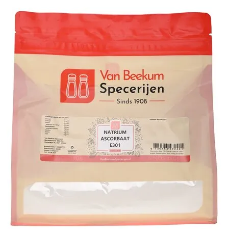Van Beekum Specerijen Natrium Ascorbaat (vitamine C poeder) E301 Van Beekum Specerijen Natrium Ascorbaat (vitamine C poeder) E301