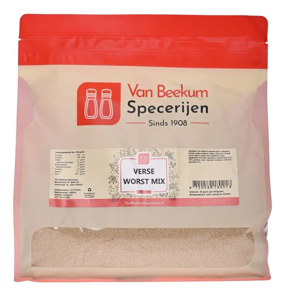 Van Beekum Specerijen Verse Worst Mix