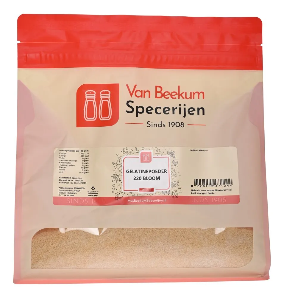 Van Beekum Specerijen Gelatinepulver 220 Bloom