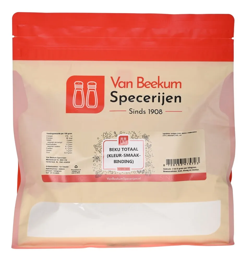 Van Beekum Specerijen Beku Totaal (kleur-smaak-binding) Van Beekum Specerijen Beku Totaal (kleur-smaak-binding)