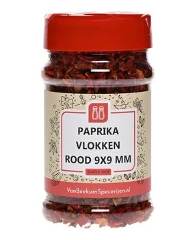 Van Beekum Specerijen Paprika Vlokken Rood 9x9 mm Van Beekum Specerijen Paprika Vlokken Rood 9x9 mm