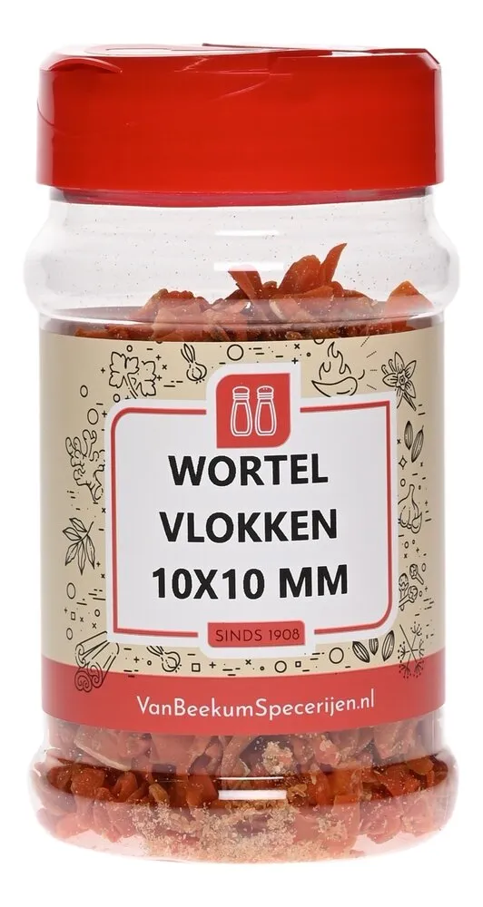 Van Beekum Specerijen Wortel Vlokken 10x10 mm Van Beekum Specerijen Wortel Vlokken 10x10 mm