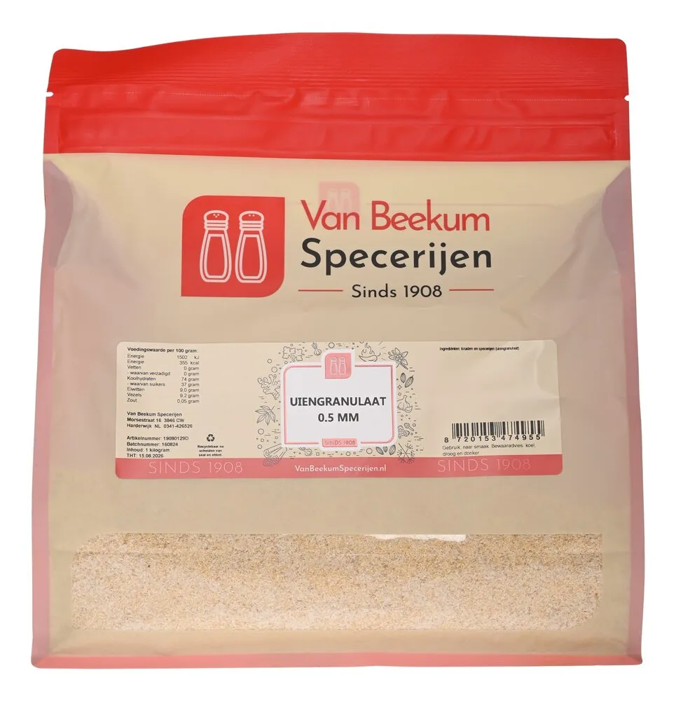 Van Beekum Specerijen Zwiebel Körnchen 0,5 mm Van Beekum Specerijen Zwiebel Körnchen 0,5 mm