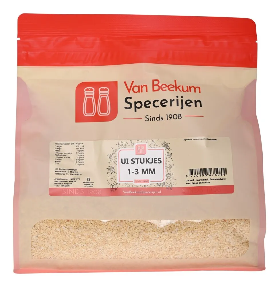 Van Beekum Specerijen Ui Stukjes 1-3 mm