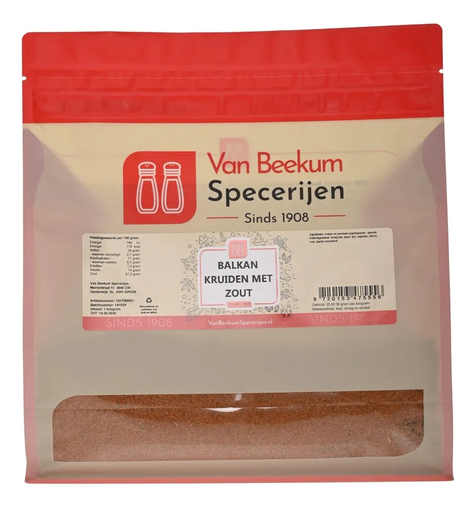 Van Beekum Specerijen Balkan Kruiden Met Zout Van Beekum Specerijen Balkan Kruiden Met Zout