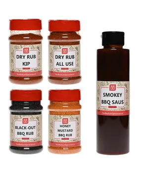 Van Beekum Specerijen BBQ Rub Paket + Smokey BBQ Sauce Van Beekum Specerijen BBQ Rub Paket + Smokey BBQ Sauce