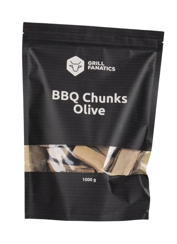 Grill Fanatics Grill Fanatics - BBQ Chunks Olijf Grill Fanatics Grill Fanatics - BBQ Chunks Olijf