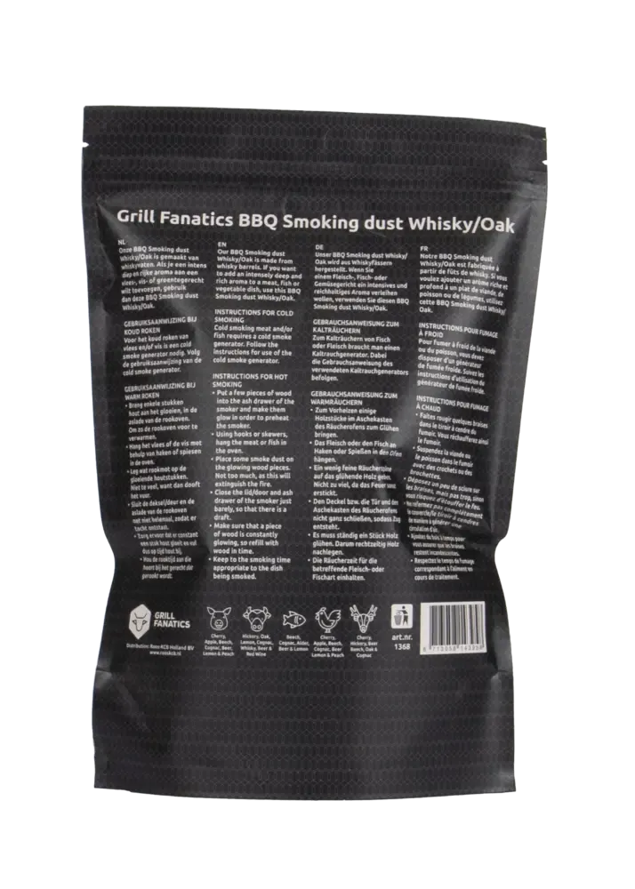 Grill Fanatics Grill Fanatics – BBQ-Räuchermehl Whiskey/Eiche