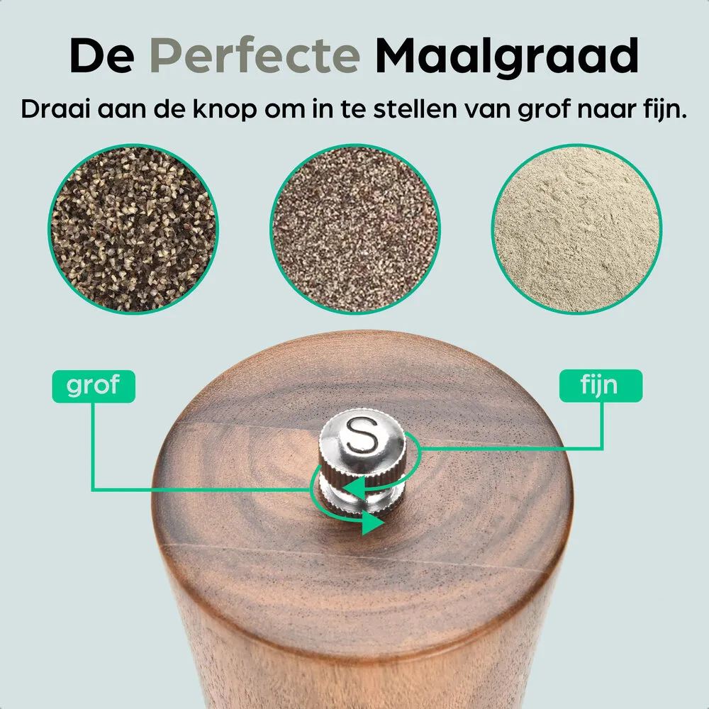 Hermanos Peper- en Zoutmolen Set | Acaciahout
