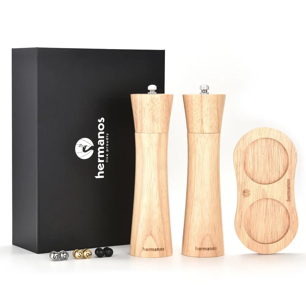 Hermanos Peper- en Zoutmolen Set | Hout (Blank) Hermanos Peper- en Zoutmolen Set | Hout (Blank)