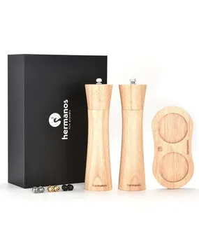 Hermanos Salz- und Pfeffermühle Set | Holz (Blank) Hermanos Salz- und Pfeffermühle Set | Holz (Blank)