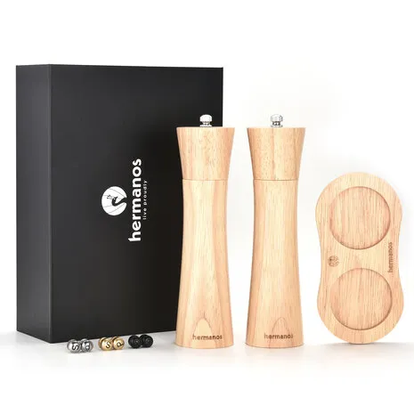 Hermanos Pfeffer- und Salzmühle-Set | Holz (Blank)