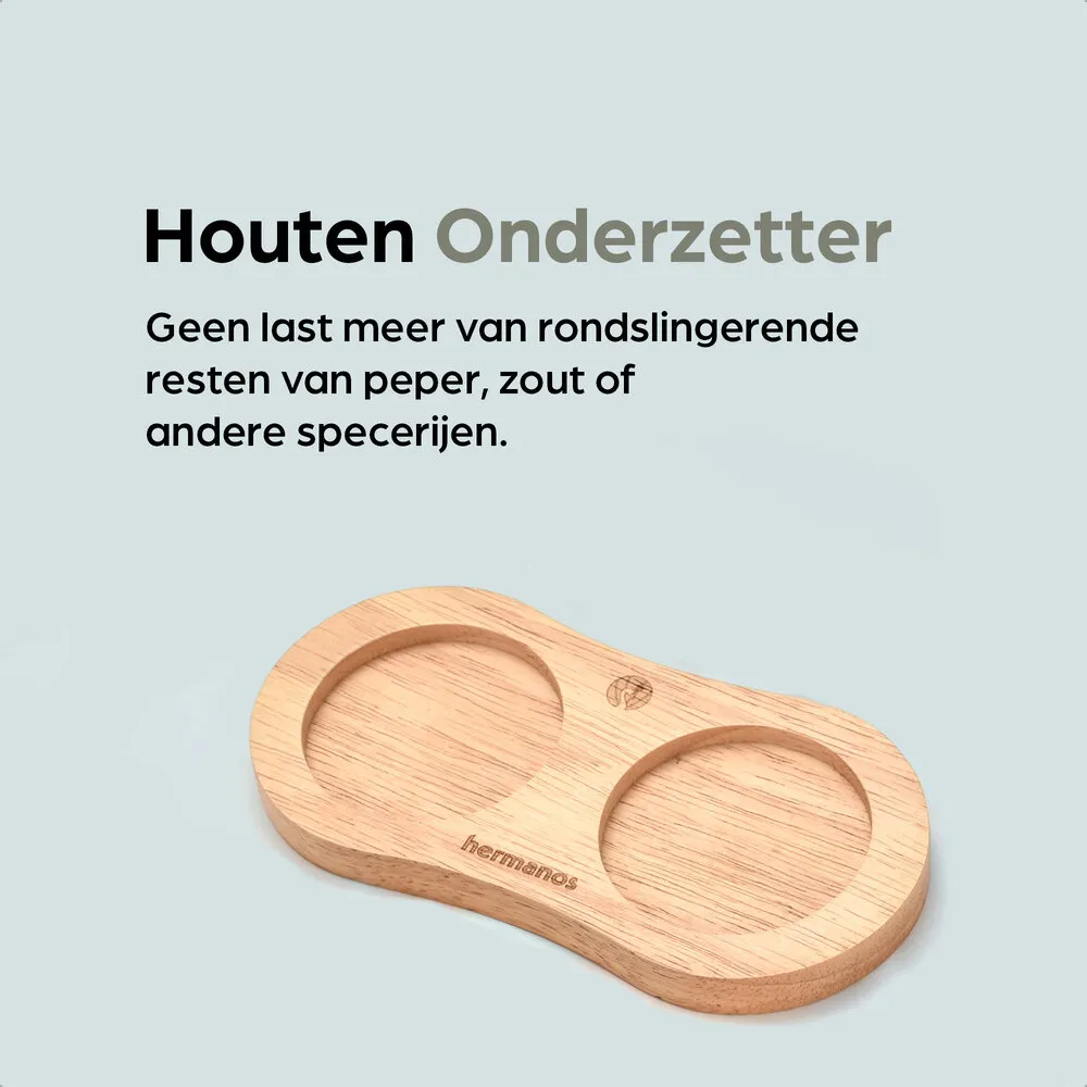 Hermanos Pfeffer- und Salzmühle-Set | Holz (Blank)