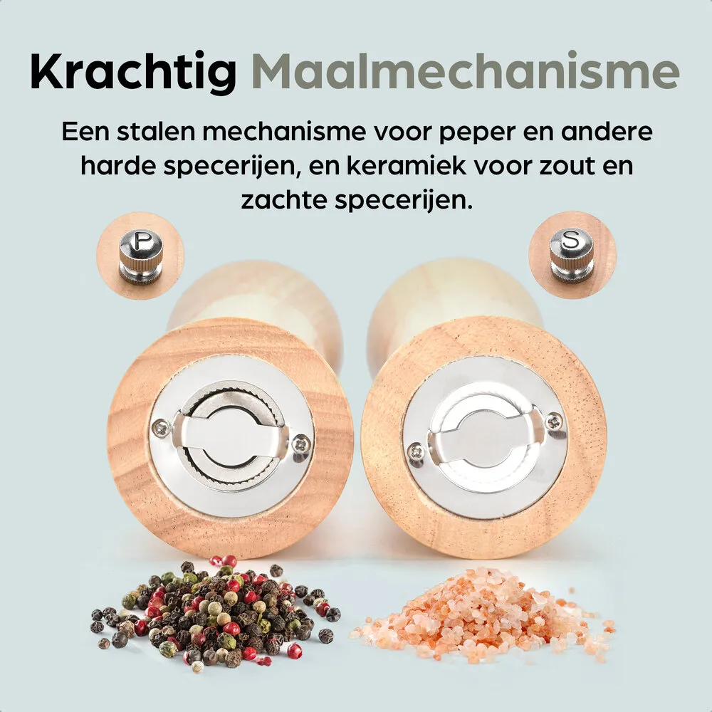 Hermanos Salz- und Pfeffermühle Set | Holz (Blank) Hermanos Salz- und Pfeffermühle Set | Holz (Blank)