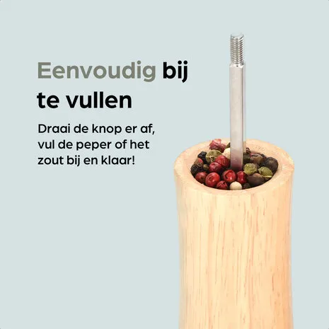 Hermanos Salz- und Pfeffermühle Set | Holz (Blank) Hermanos Salz- und Pfeffermühle Set | Holz (Blank)