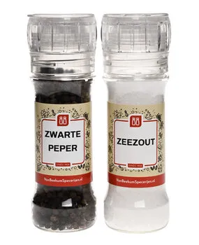 Van Beekum Specerijen Peper- en Zoutstel (gevuld) Van Beekum Specerijen Peper- en Zoutstel (gevuld)
