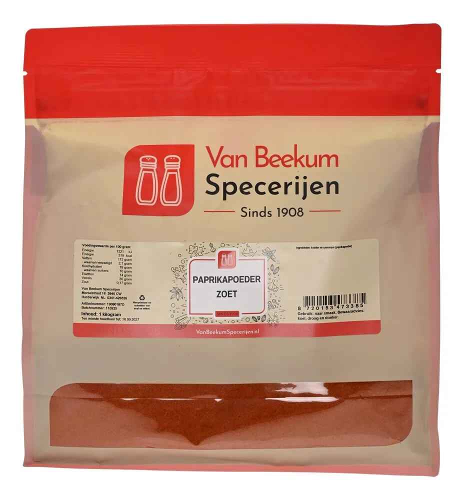 Van Beekum Specerijen Paprikapoeder Zoet Van Beekum Specerijen Paprikapoeder Zoet