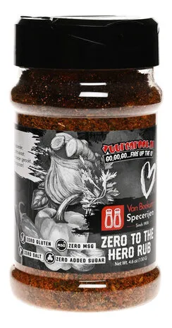 Vuur & Rook Zero To The Hero Rub (zoutvrij, glutenvrij, suikervrij)