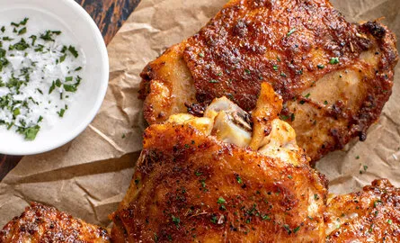 Gemaakt met de Zero Rub: BBQ Kippendijen zonder zout!