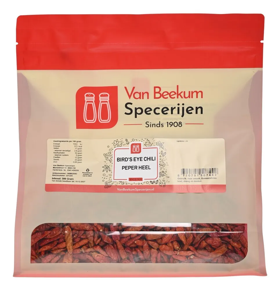 Van Beekum Specerijen Bird's Eye Chili Peper Heel