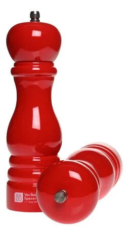 Van Beekum Specerijen Pfeffer- und Salzmühle-Set – Klassisch Rot